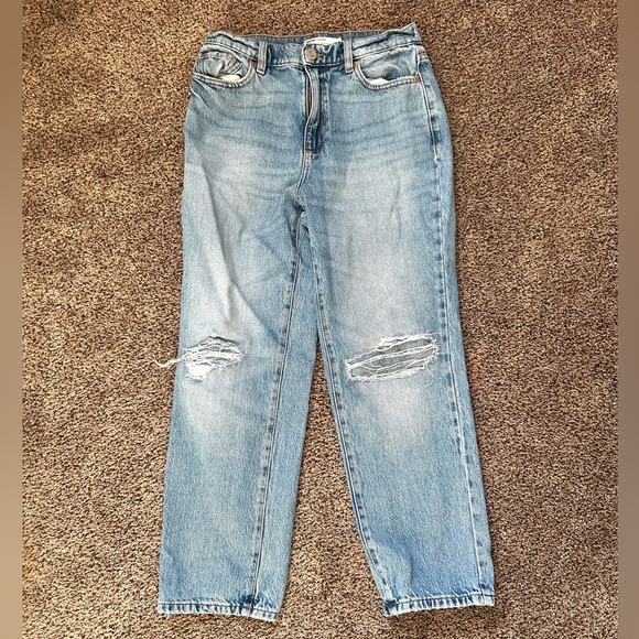 Garage Distressed Light Blue Jeans - Picture 1 of 3